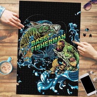 Bass Fishing Fisherman Puzzle Big Mouth Boat - Wonder Print Shop