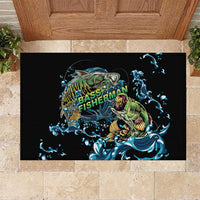 Bass Fishing Fisherman Rubber Doormat Big Mouth Boat - Wonder Print Shop