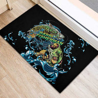Bass Fishing Fisherman Rubber Doormat Big Mouth Boat - Wonder Print Shop