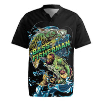 Bass Fishing Fisherman Rugby Jersey Big Mouth Boat - Wonder Print Shop