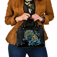 Bass Fishing Fisherman Shoulder Handbag Big Mouth Boat - Wonder Print Shop