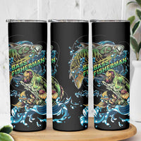 Bass Fishing Fisherman Skinny Tumbler Big Mouth Boat - Wonder Print Shop