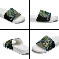Bass Fishing Fisherman Slide Sandals Big Mouth Boat - Wonder Print Shop