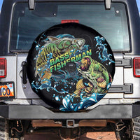 Bass Fishing Fisherman Spare Tire Cover Big Mouth Boat - Wonder Print Shop