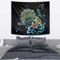 Bass Fishing Fisherman Tapestry Big Mouth Boat - Wonder Print Shop