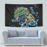 Bass Fishing Fisherman Tapestry Big Mouth Boat - Wonder Print Shop
