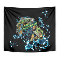 Bass Fishing Fisherman Tapestry Big Mouth Boat - Wonder Print Shop