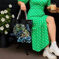 Bass Fishing Fisherman Tote Bag Big Mouth Boat - Wonder Print Shop