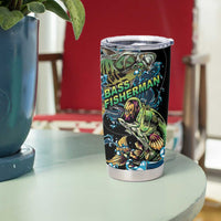 Bass Fishing Fisherman Tumbler Cup Big Mouth Boat - Wonder Print Shop