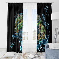 Bass Fishing Fisherman Window Curtain Big Mouth Boat - Wonder Print Shop