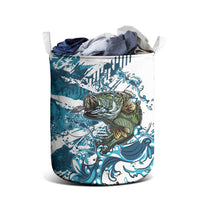 Bass Fishing Fisherman Laundry Basket Fish Sport Largemouth - Wonder Print Shop