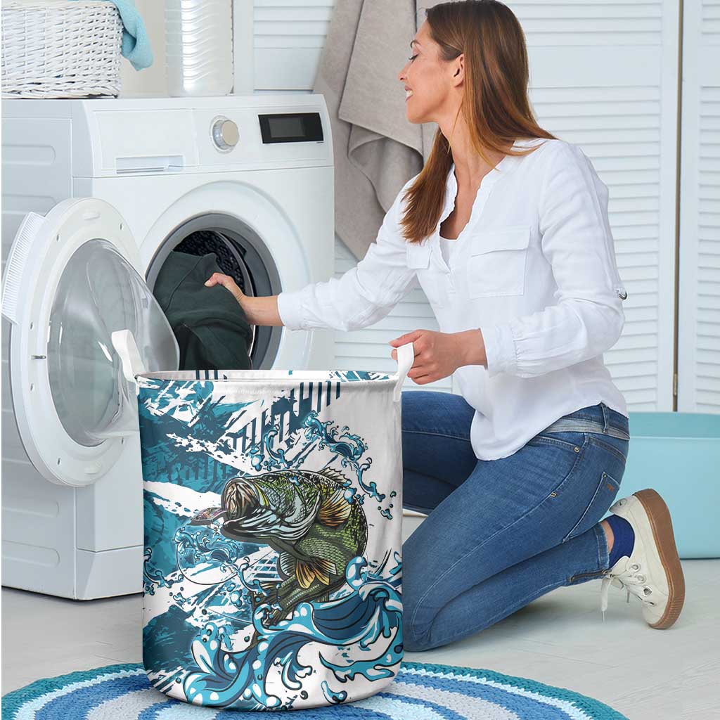 Bass Fishing Fisherman Laundry Basket Fish Sport Largemouth - Wonder Print Shop