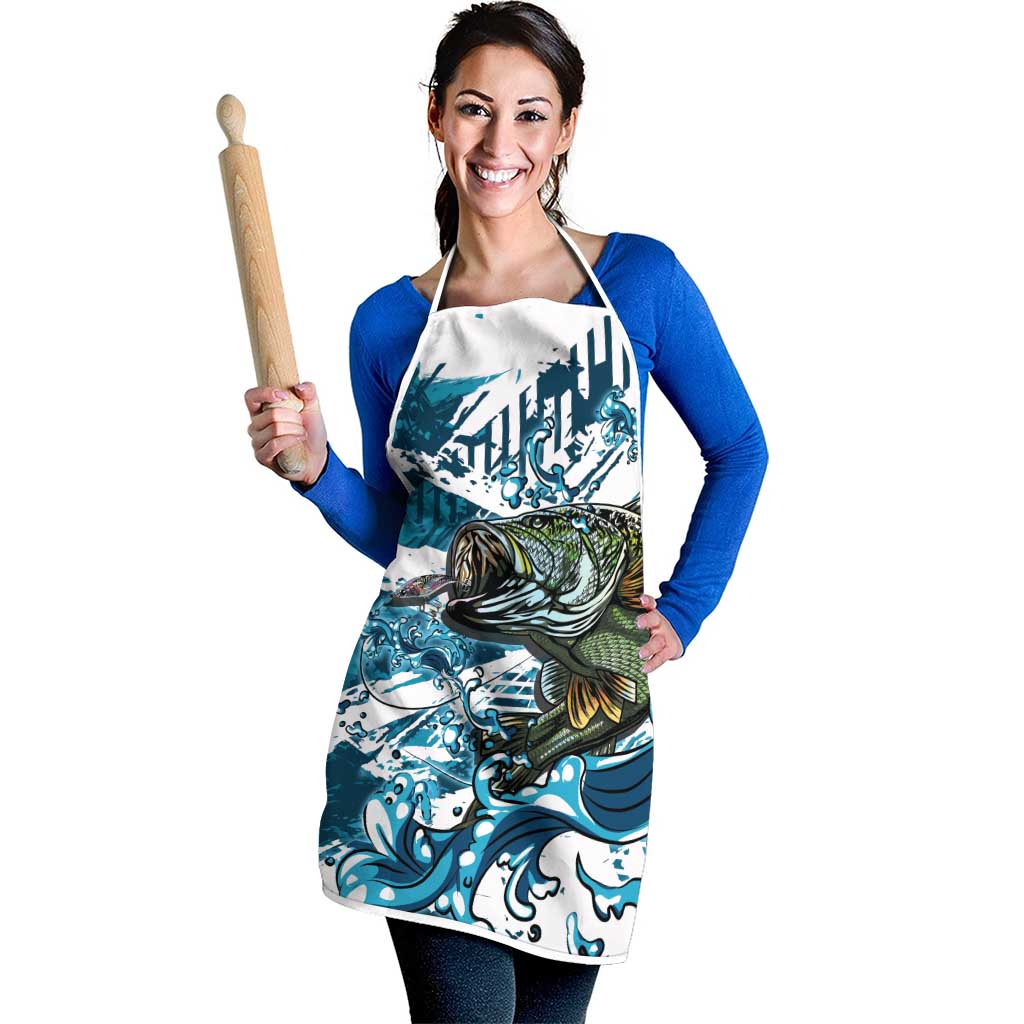 Bass Fishing Fisherman Apron Fish Sport Largemouth - Wonder Print Shop