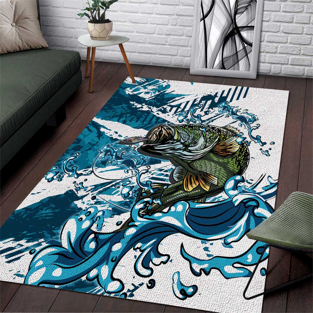 Bass Fishing Fisherman Area Rug Fish Sport Largemouth - Wonder Print Shop