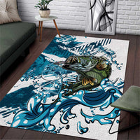 Bass Fishing Fisherman Area Rug Fish Sport Largemouth - Wonder Print Shop