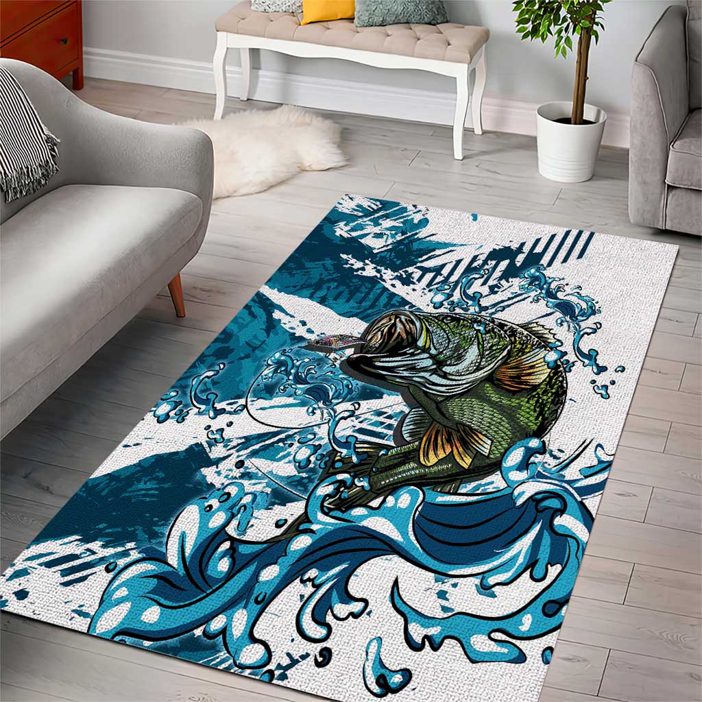 Bass Fishing Fisherman Area Rug Fish Sport Largemouth - Wonder Print Shop
