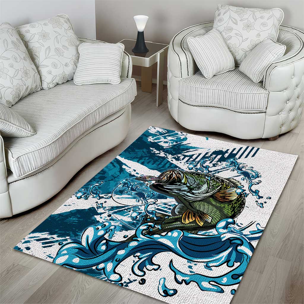 Bass Fishing Fisherman Area Rug Fish Sport Largemouth - Wonder Print Shop