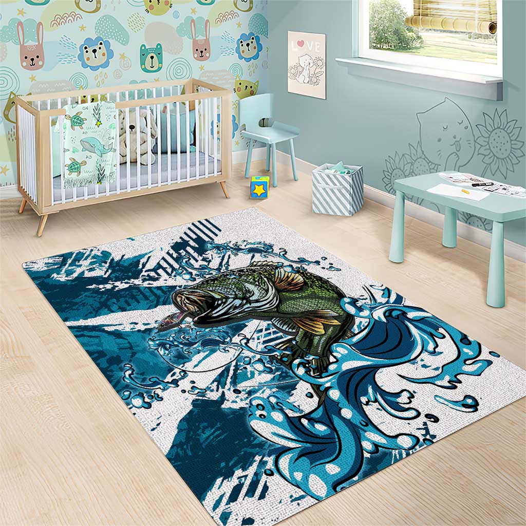 Bass Fishing Fisherman Area Rug Fish Sport Largemouth - Wonder Print Shop