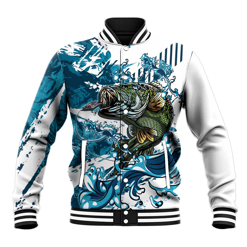 Bass Fishing Fisherman Baseball Jacket Fish Sport Largemouth - Wonder Print Shop