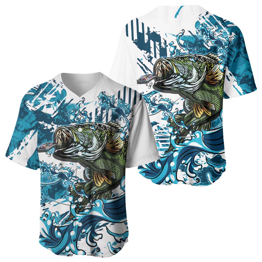 Bass Fishing Fisherman Baseball Jersey Fish Sport Largemouth - Wonder Print Shop