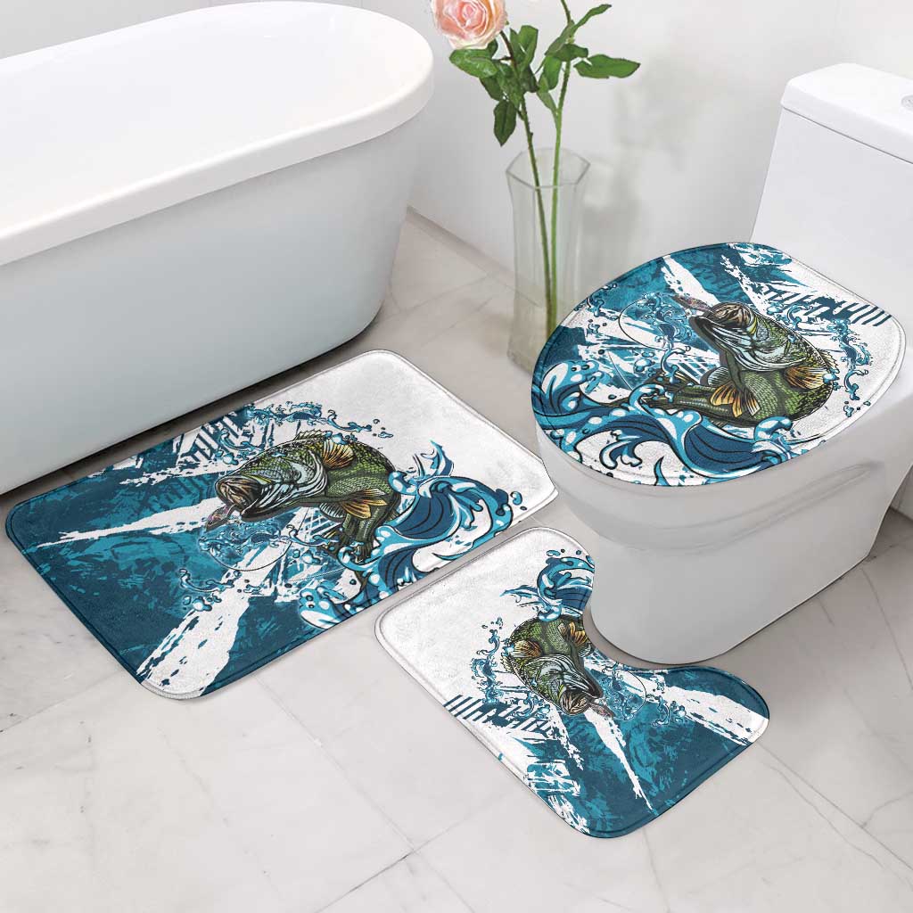 Bass Fishing Fisherman Bathroom Set Fish Sport Largemouth - Wonder Print Shop