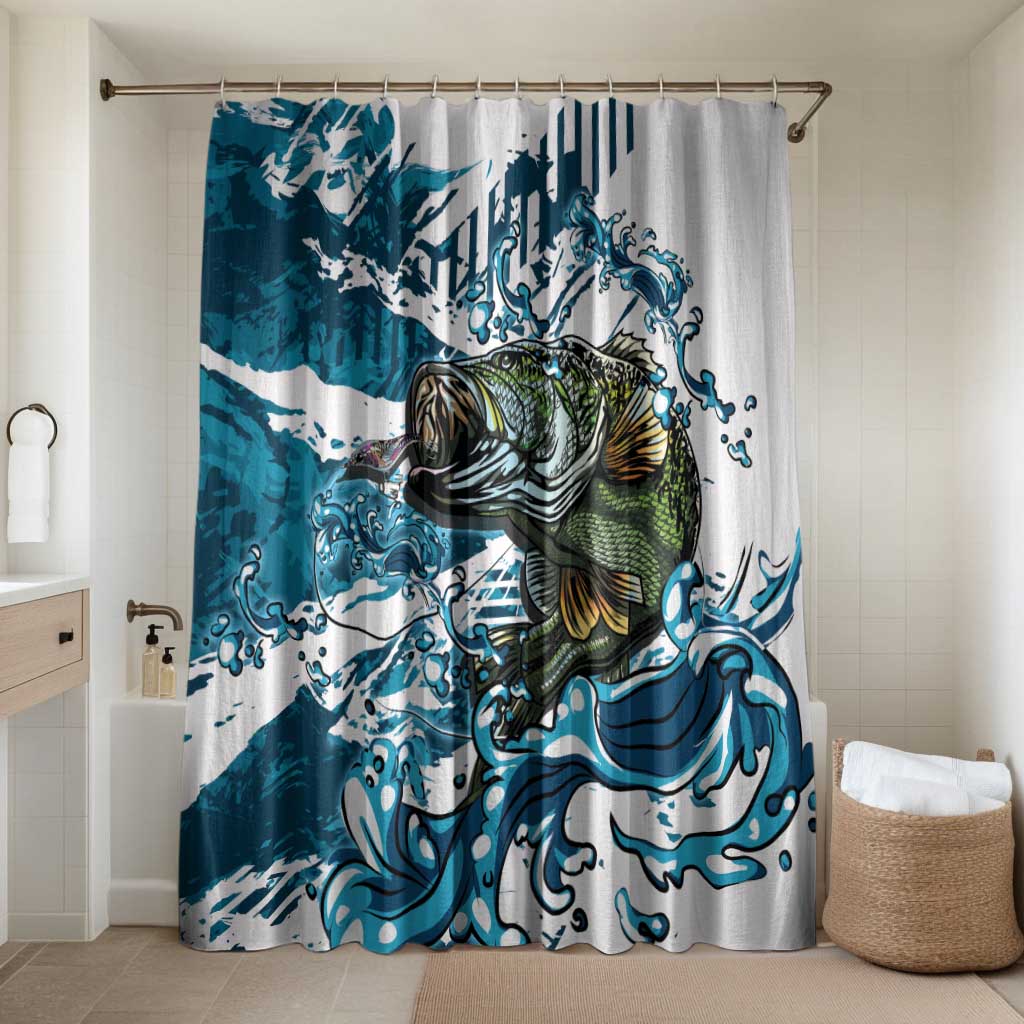 Bass Fishing Fisherman Bathroom Set Fish Sport Largemouth - Wonder Print Shop