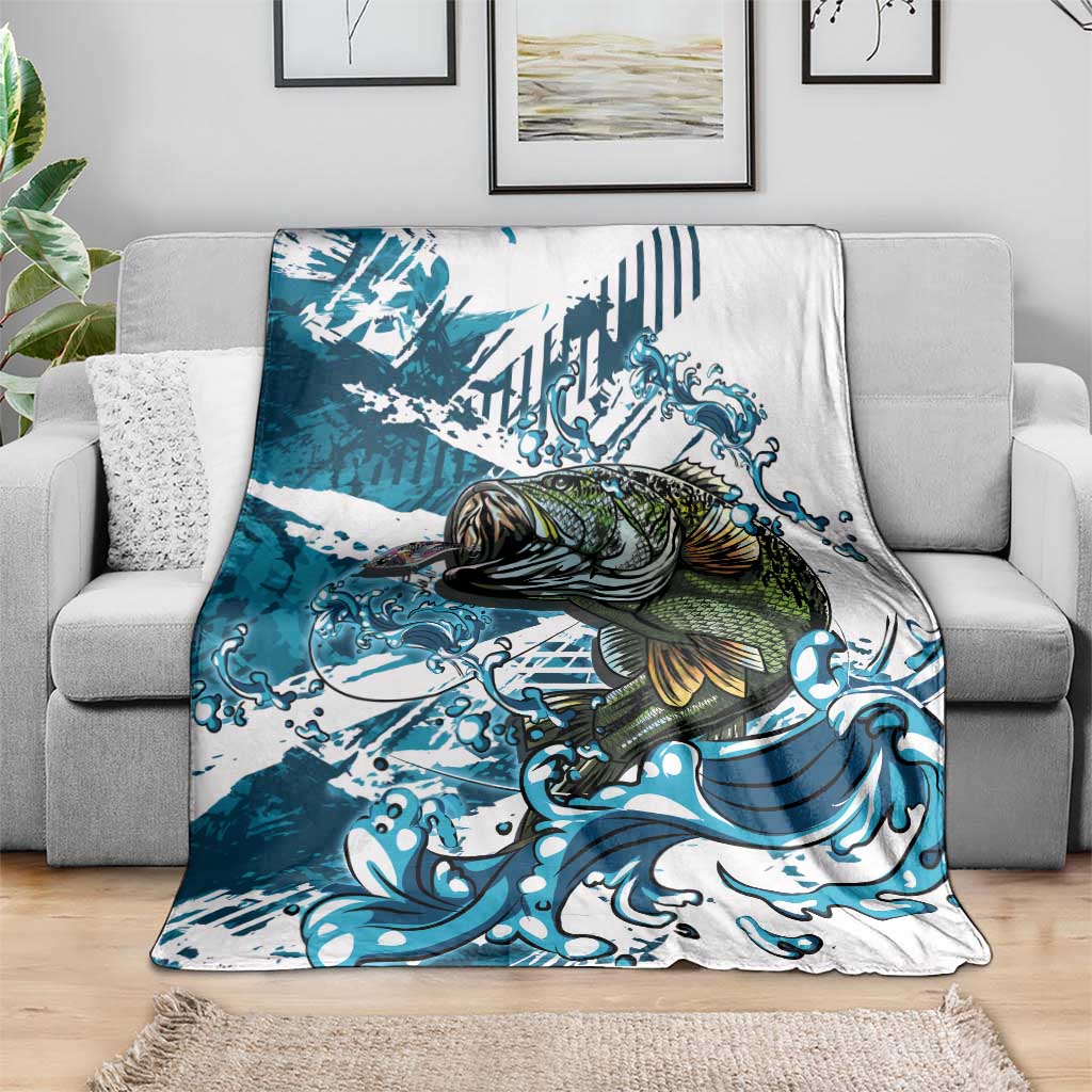 Bass Fishing Fisherman Blanket Fish Sport Largemouth - Wonder Print Shop