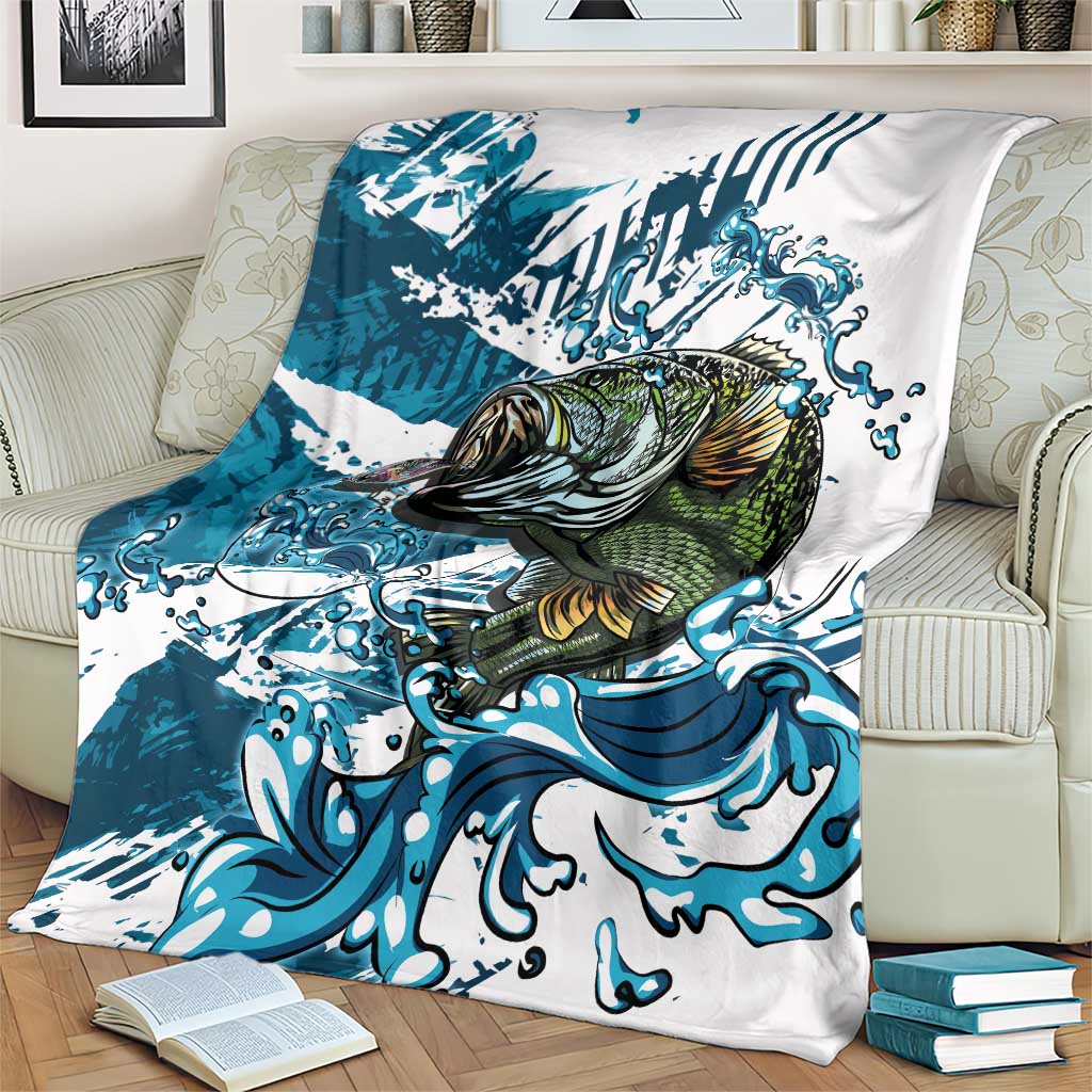 Bass Fishing Fisherman Blanket Fish Sport Largemouth - Wonder Print Shop