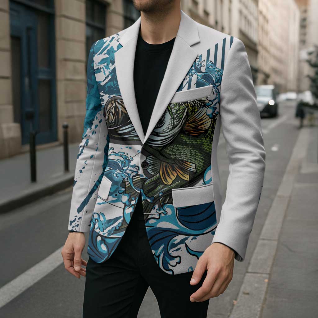 Bass Fishing Fisherman Blazer Fish Sport Largemouth - Wonder Print Shop