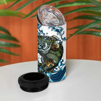 Bass Fishing Fisherman 4 in 1 Can Cooler Tumbler Fish Sport Largemouth - Wonder Print Shop