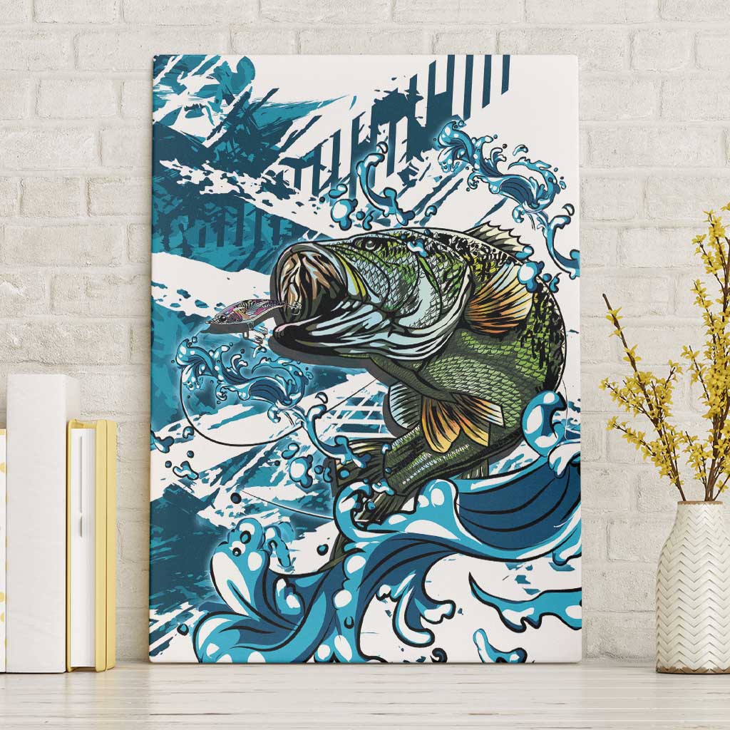 Bass Fishing Fisherman Canvas Wall Art Fish Sport Largemouth - Wonder Print Shop