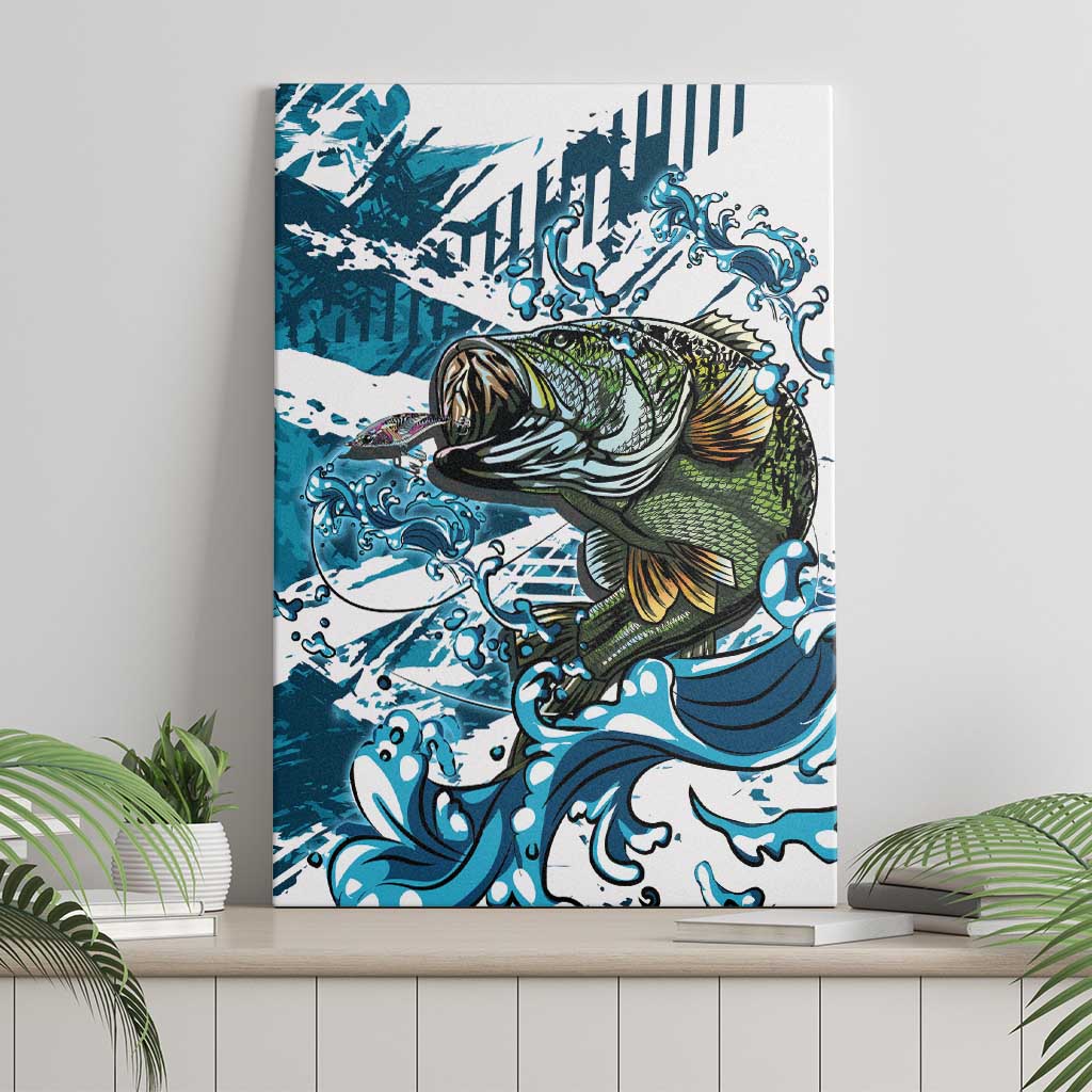 Bass Fishing Fisherman Canvas Wall Art Fish Sport Largemouth - Wonder Print Shop