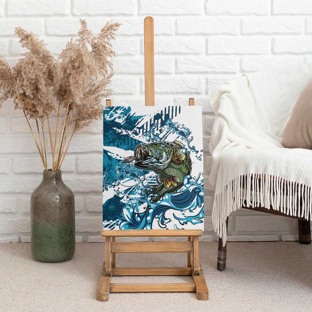Bass Fishing Fisherman Canvas Wall Art Fish Sport Largemouth - Wonder Print Shop