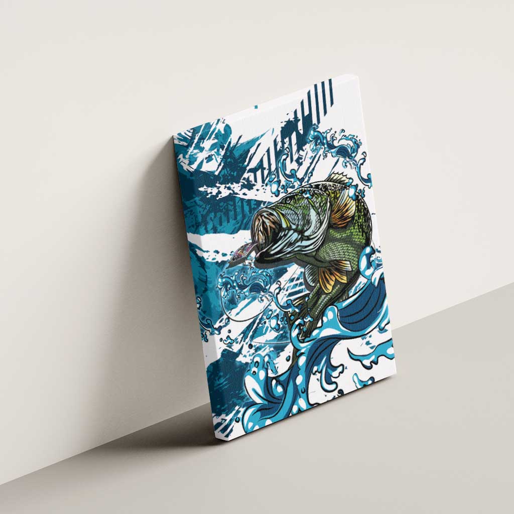 Bass Fishing Fisherman Canvas Wall Art Fish Sport Largemouth - Wonder Print Shop