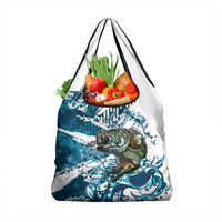 Bass Fishing Fisherman Grocery Bag Fish Sport Largemouth - Wonder Print Shop