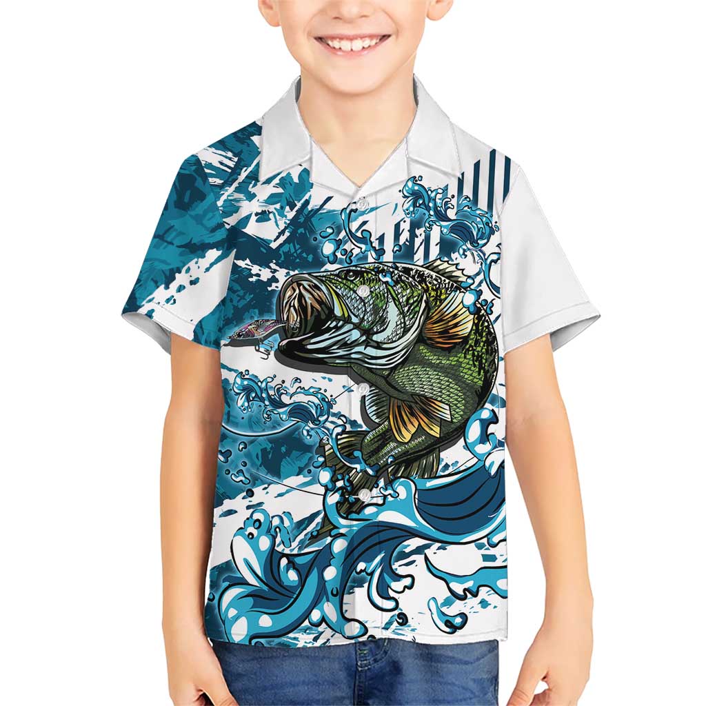 Bass Fishing Fisherman Kid Hawaiian Shirt Fish Sport Largemouth - Wonder Print Shop