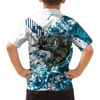 Bass Fishing Fisherman Kid Hawaiian Shirt Fish Sport Largemouth - Wonder Print Shop