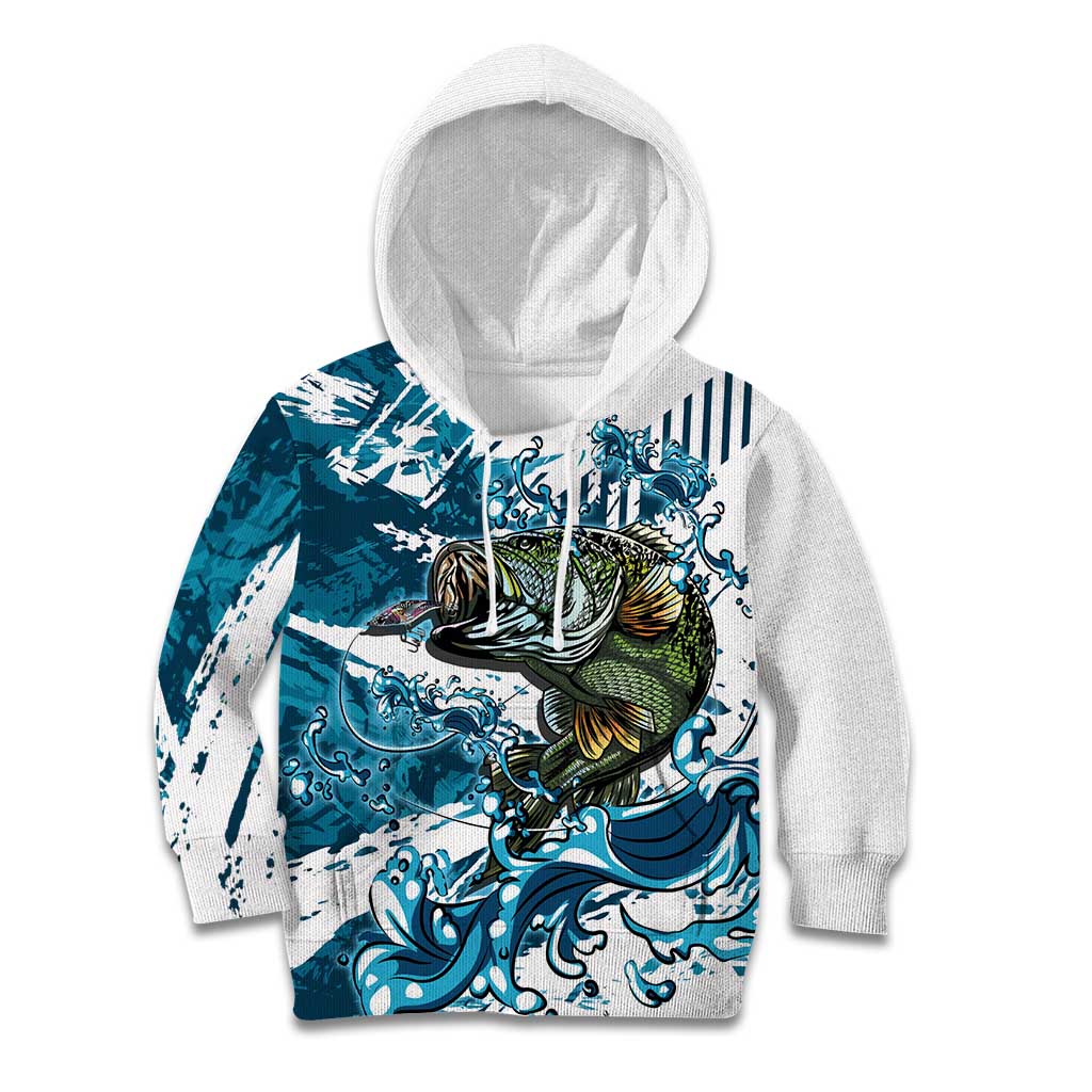 Bass Fishing Fisherman Kid Hoodie Fish Sport Largemouth - Wonder Print Shop