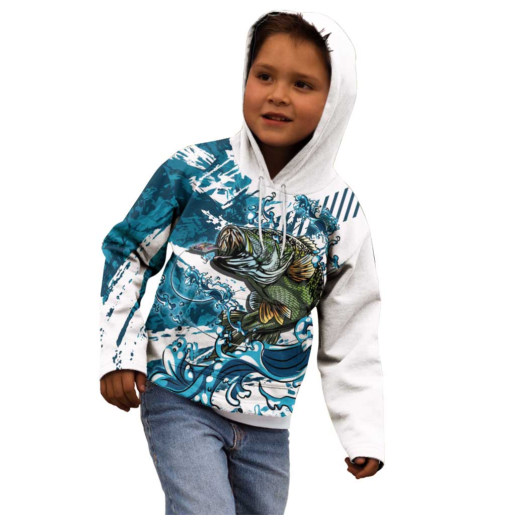 Bass Fishing Fisherman Kid Hoodie Fish Sport Largemouth - Wonder Print Shop