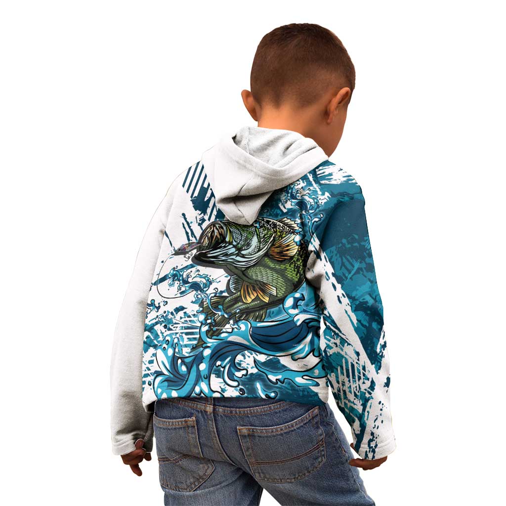 Bass Fishing Fisherman Kid Hoodie Fish Sport Largemouth - Wonder Print Shop