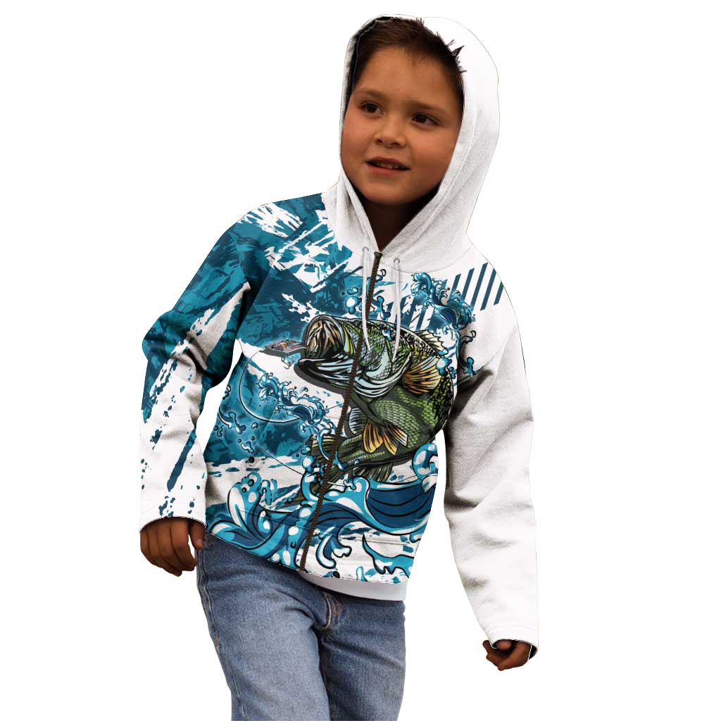 Bass Fishing Fisherman Kid Hoodie Fish Sport Largemouth - Wonder Print Shop
