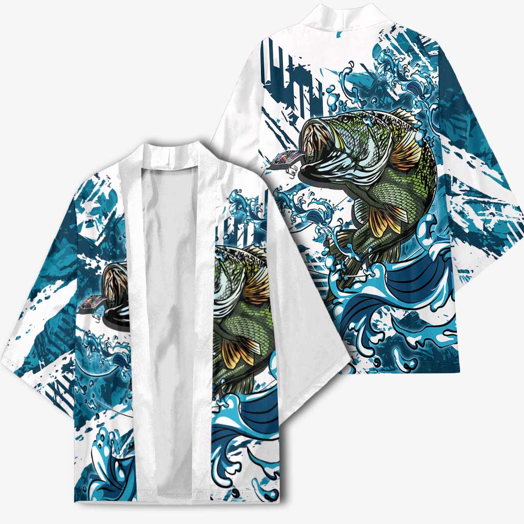 Bass Fishing Fisherman Kimono Fish Sport Largemouth - Wonder Print Shop