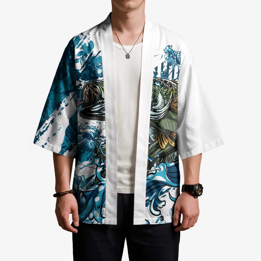 Bass Fishing Fisherman Kimono Fish Sport Largemouth - Wonder Print Shop