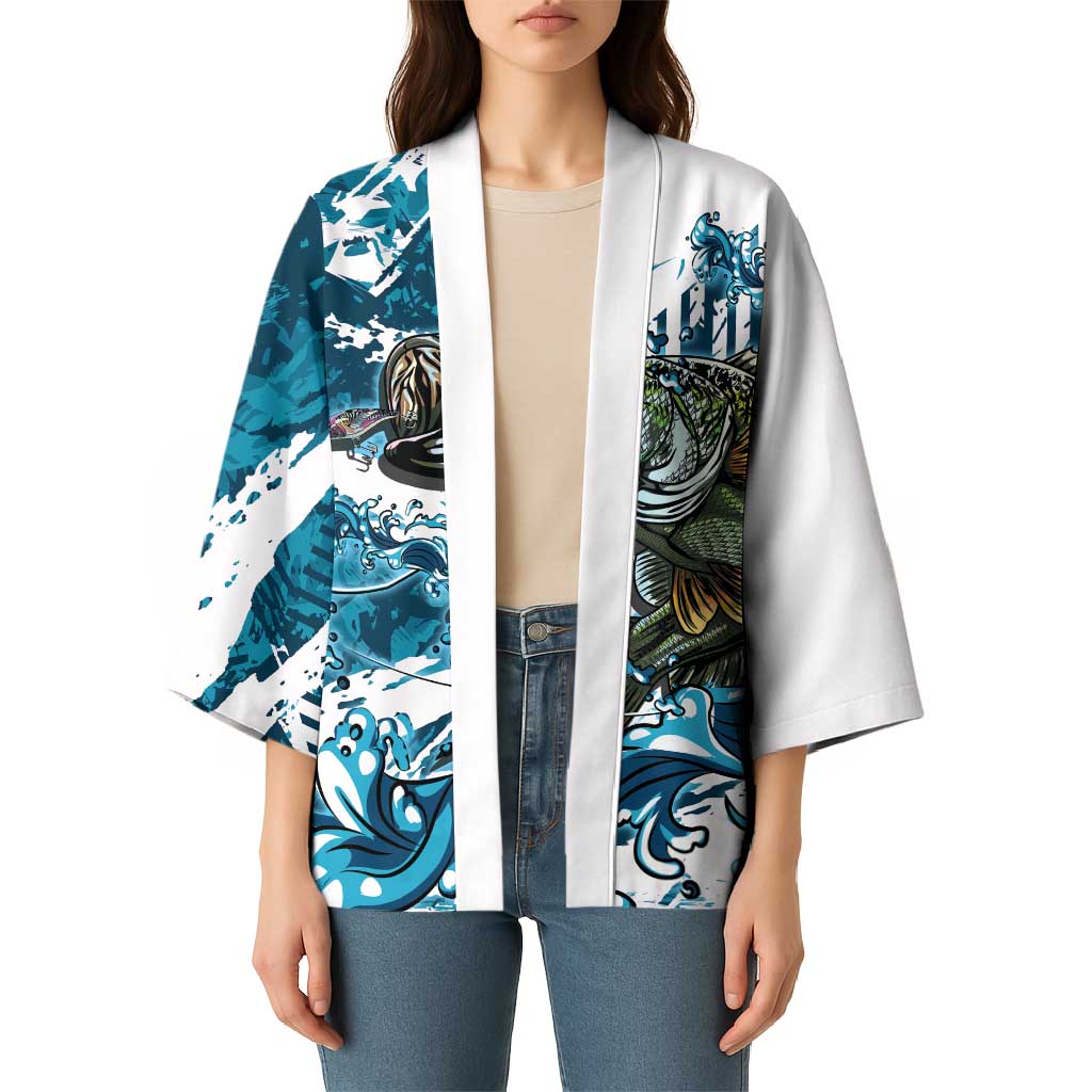 Bass Fishing Fisherman Kimono Fish Sport Largemouth - Wonder Print Shop