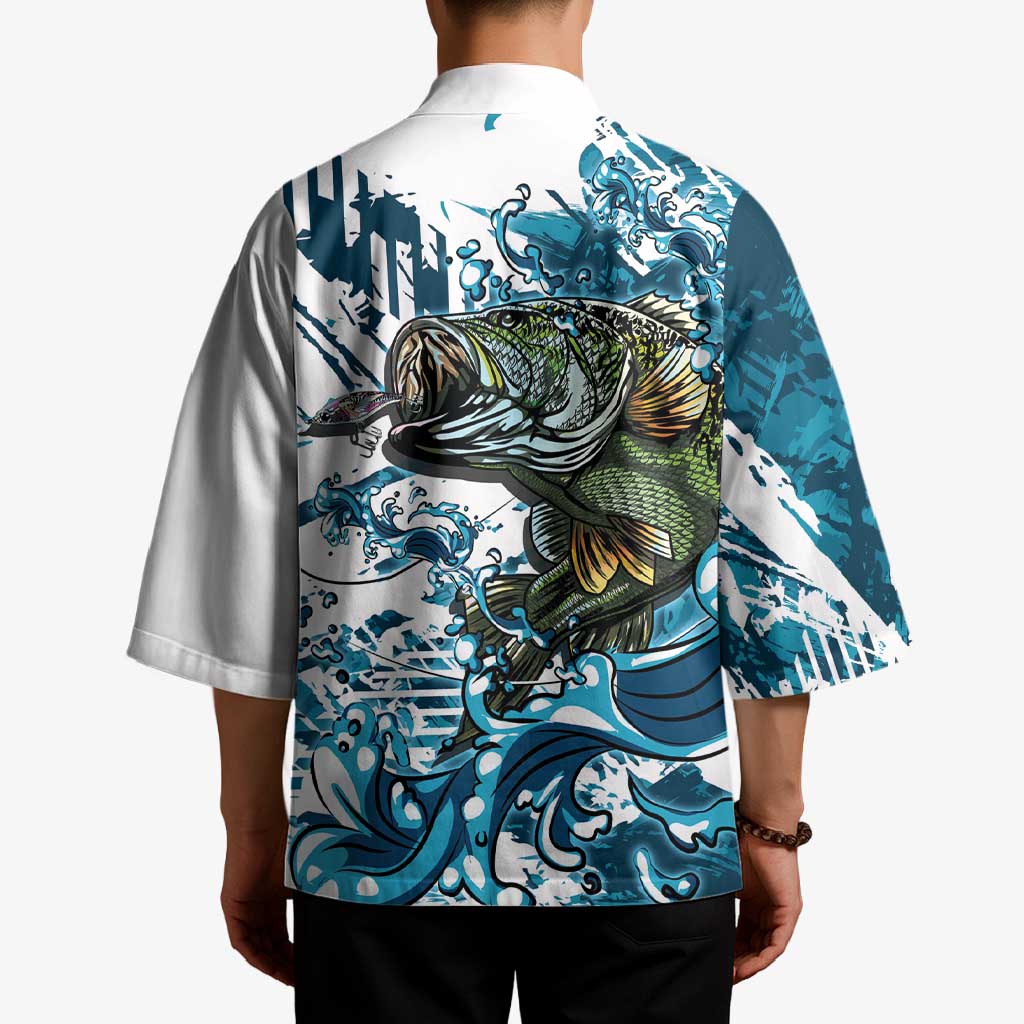 Bass Fishing Fisherman Kimono Fish Sport Largemouth - Wonder Print Shop