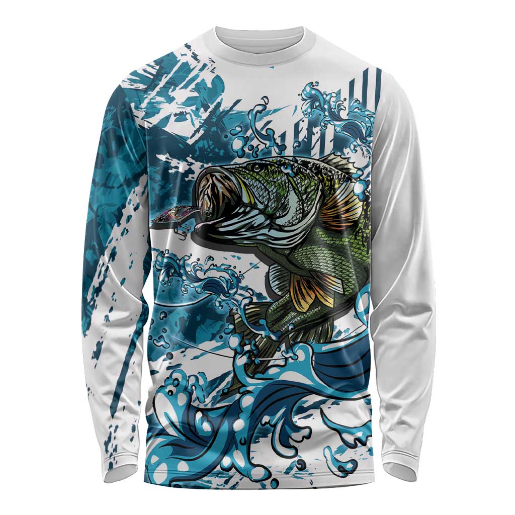 Bass Fishing Fisherman Long Sleeve Shirt Fish Sport Largemouth - Wonder Print Shop