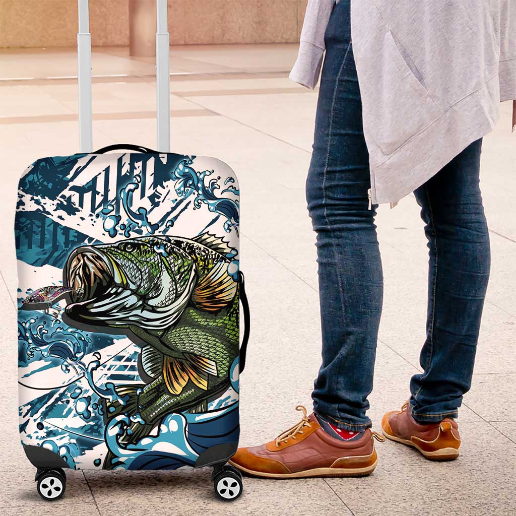 Bass Fishing Fisherman Luggage Cover Fish Sport Largemouth - Wonder Print Shop
