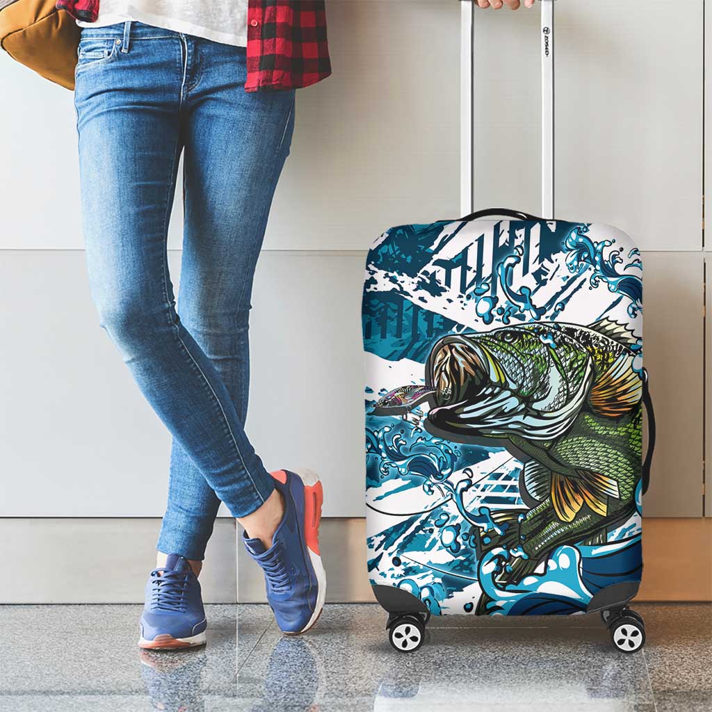 Bass Fishing Fisherman Luggage Cover Fish Sport Largemouth - Wonder Print Shop