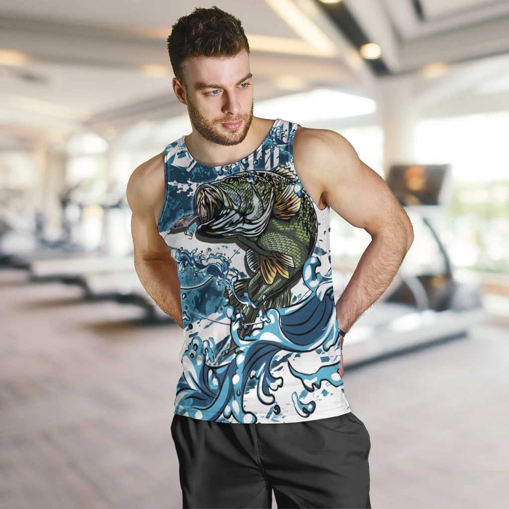 Bass Fishing Fisherman Men Tank Top Fish Sport Largemouth - Wonder Print Shop