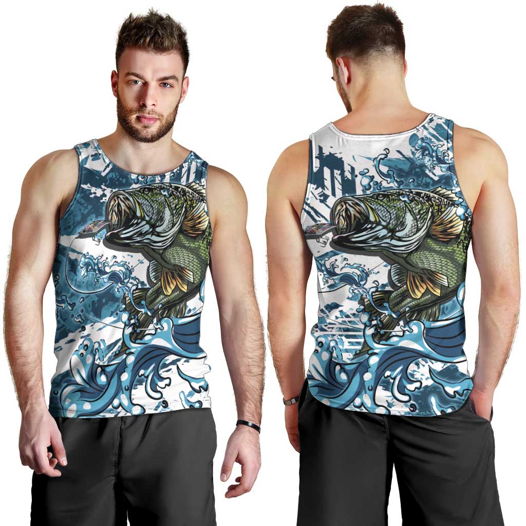 Bass Fishing Fisherman Men Tank Top Fish Sport Largemouth - Wonder Print Shop